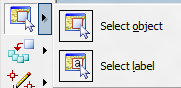 The two submodes of Select object mode